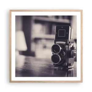 Plakát v rámu světlý dub - Kouzlo staré fotografie - 60x60 cm