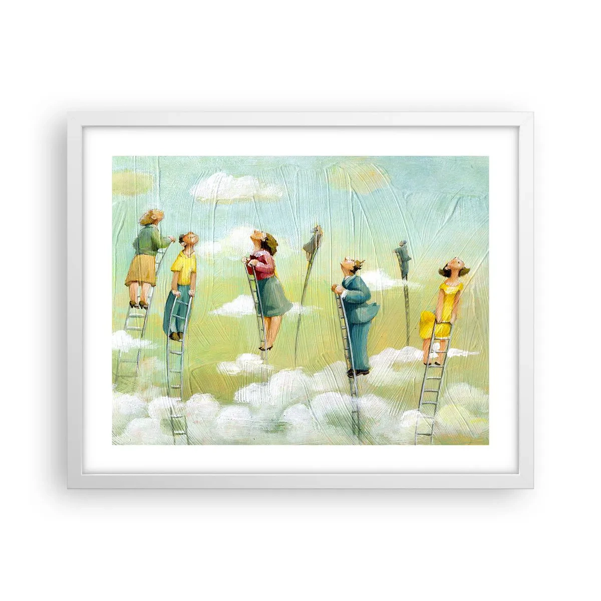 Plakát v bílém rámu - Za svým snem - 50x40 cm