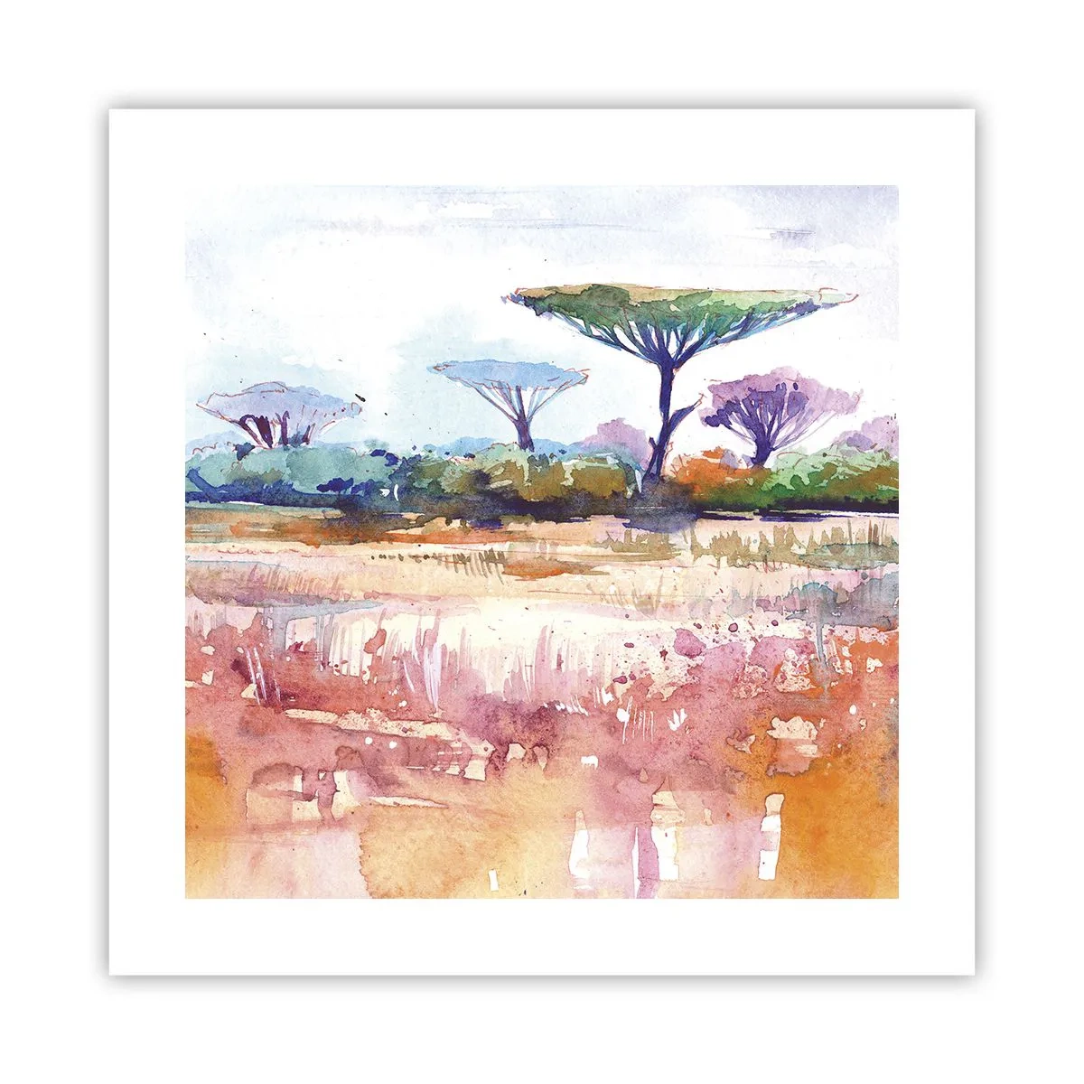 Plakát - Barvy savany - 40x40 cm
