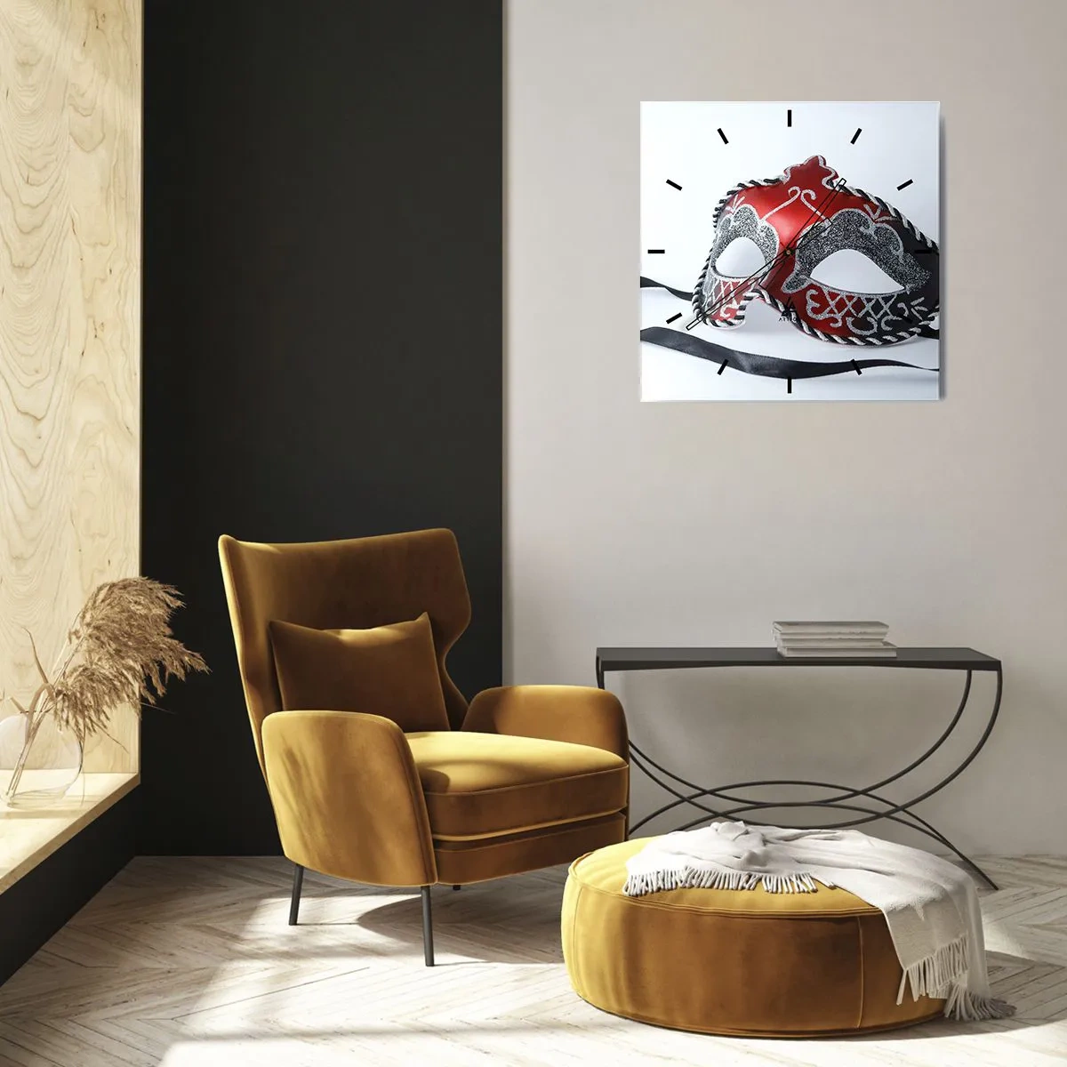 Nástěnné hodiny - Pozvánka na bál - 40x40 cm