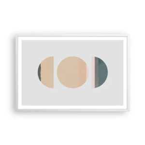 Plakát v bílém rámu - Kruh za kruhem - 91x61 cm