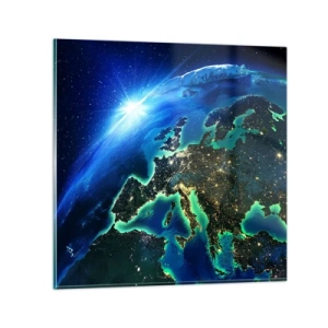 Obraz na skle - Jiskřivá Evropa - 60x60 cm