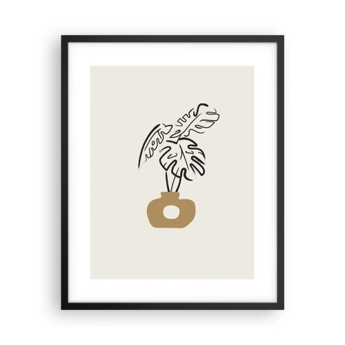 Plakát v černém rámu - Monstera – ozdoba pro domácnost - 40x50 cm