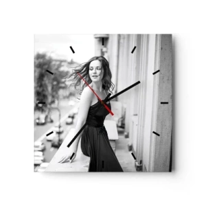 Nástěnné hodiny - Určitě Pařížanka - 30x30 cm