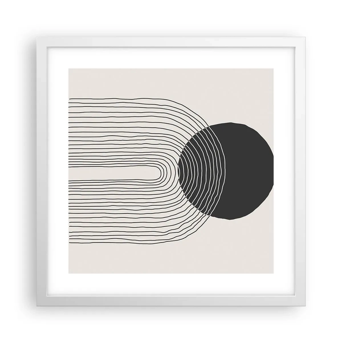 Plakát v bílém rámu - Chvění a jistota - 40x40 cm