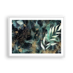 Plakát v bílém rámu - Kouzelná zahrada - 70x50 cm