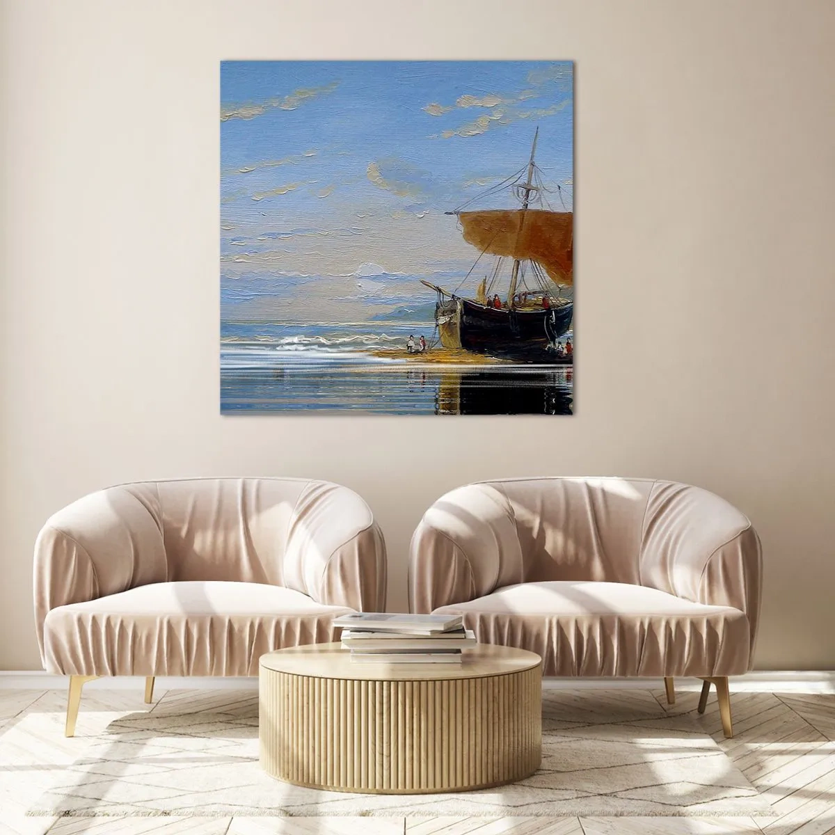 Obraz na skle - Voda, země, vzduch - 30x30 cm