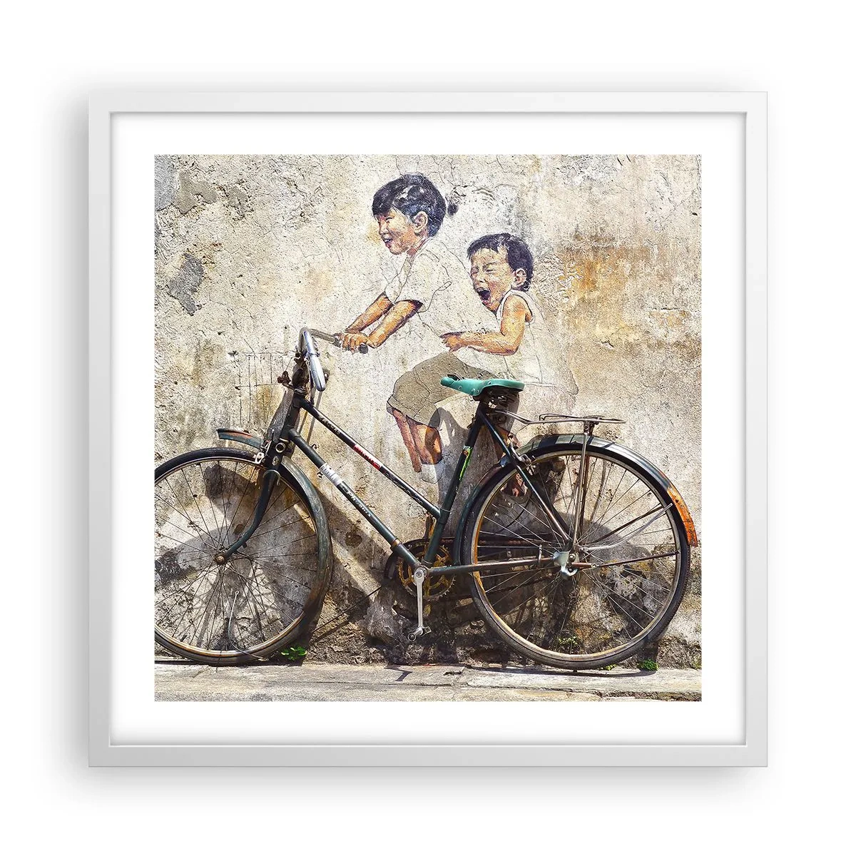 Plakát v bílém rámu - Pravda nebo klam? - 50x50 cm