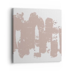 Obraz na plátně - Abstrakce v jemné růžové - 30x30 cm