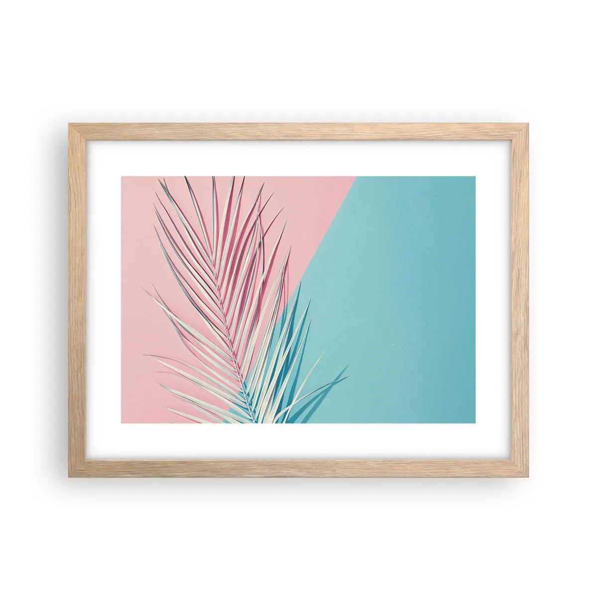 Plakát v rámu světlý dub - Tropický dojem - 40x30 cm