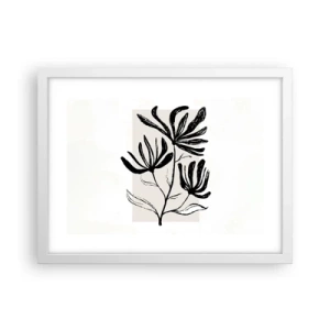 Plakát v bílém rámu - Náčrtek pro herbář - 40x30 cm