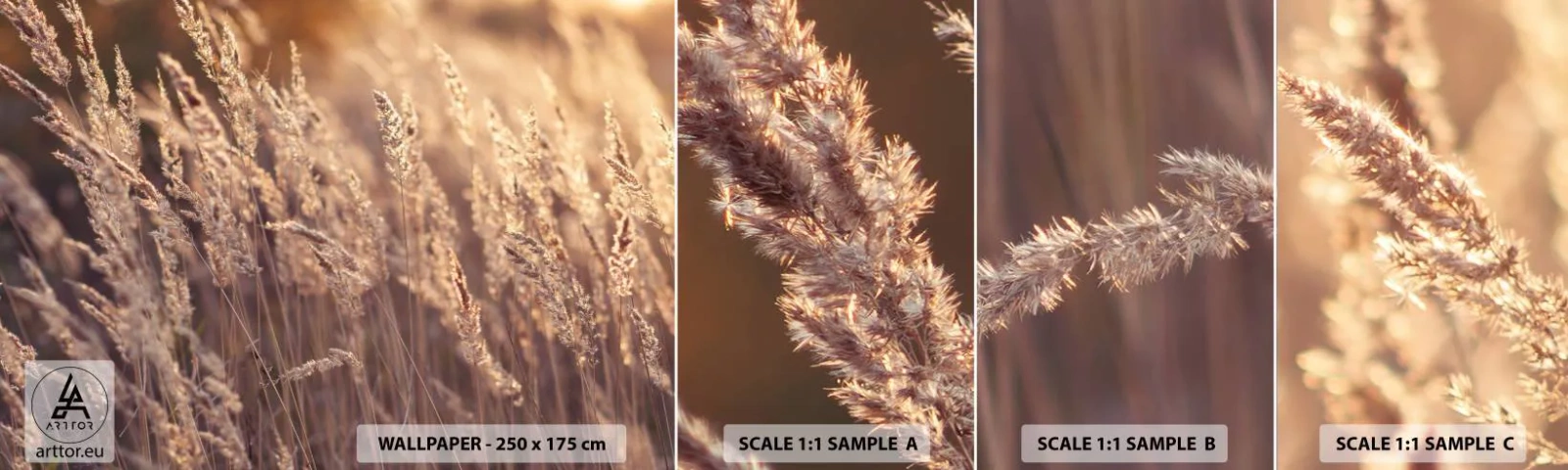 Vzor Fototapety Samolepicí Deluxe Sticker - Připraveni přivítat podzim - Krajina, Klasy zrna, Louka - 100x30 cm