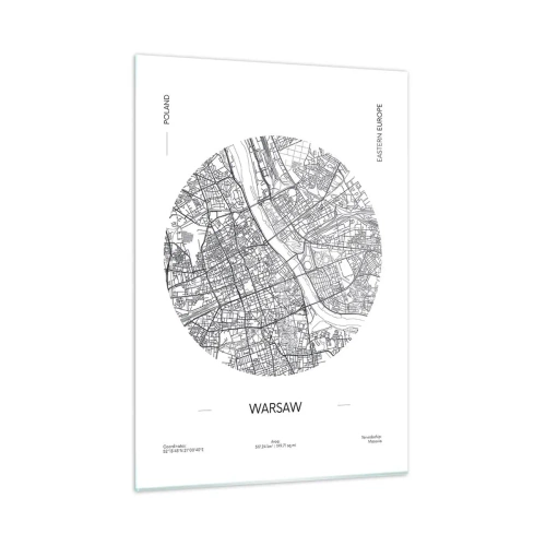 Obraz na skle - Anatomie Varšavy - 50x70 cm