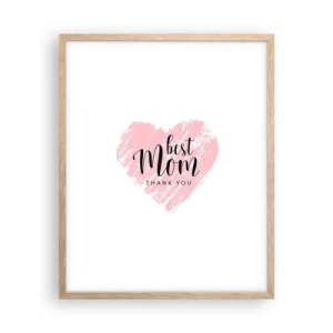 Plakát v rámu světlý dub - Vždy pravá chvíle - 40x50 cm