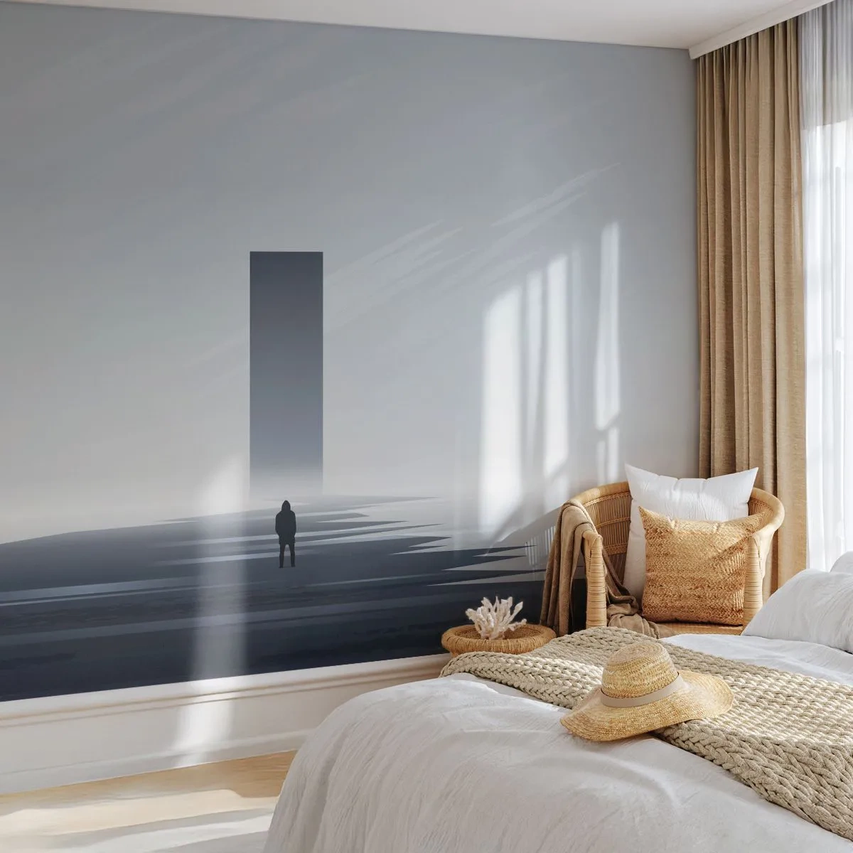 Fototapeta Standard Eco - Příležitost nebo hrozba? - Minimalismus, Moderní, Osamělost - 250x175 cm