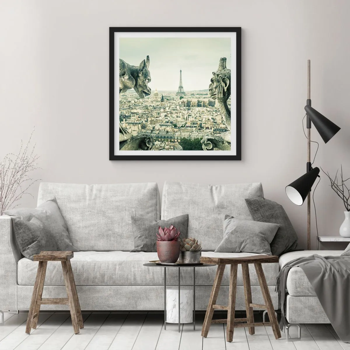 Plakát v černém rámu - Pařížské povídání - 30x30 cm