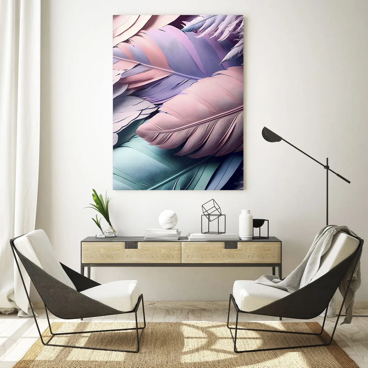 Obraz na skle - Ptačí styl - 80x120 cm