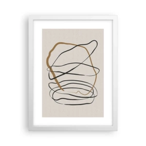 Plakát v bílém rámu - Kompozice – tanec ve smyčce - 30x40 cm