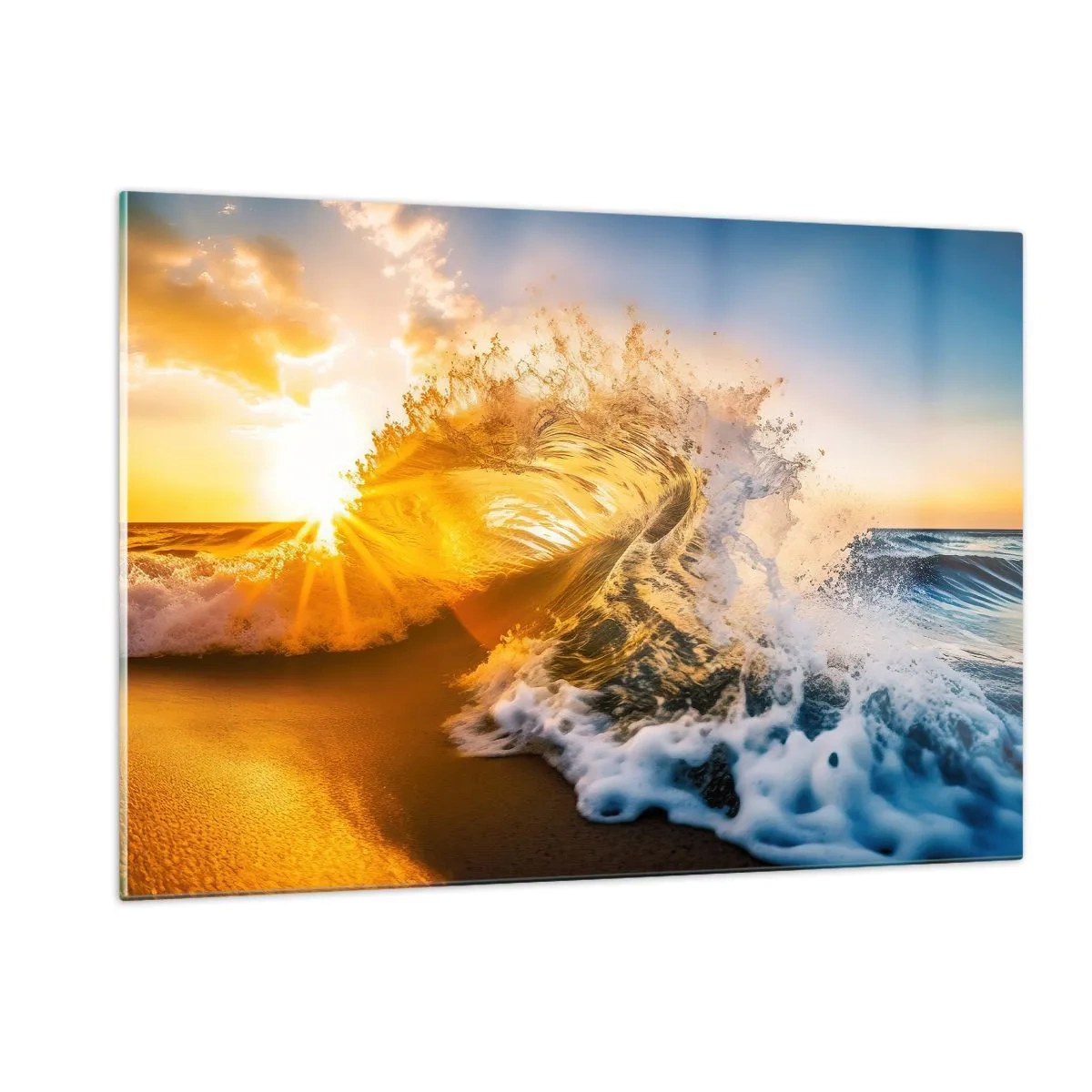 Obraz na skle - Hra v písku - 120x80 cm