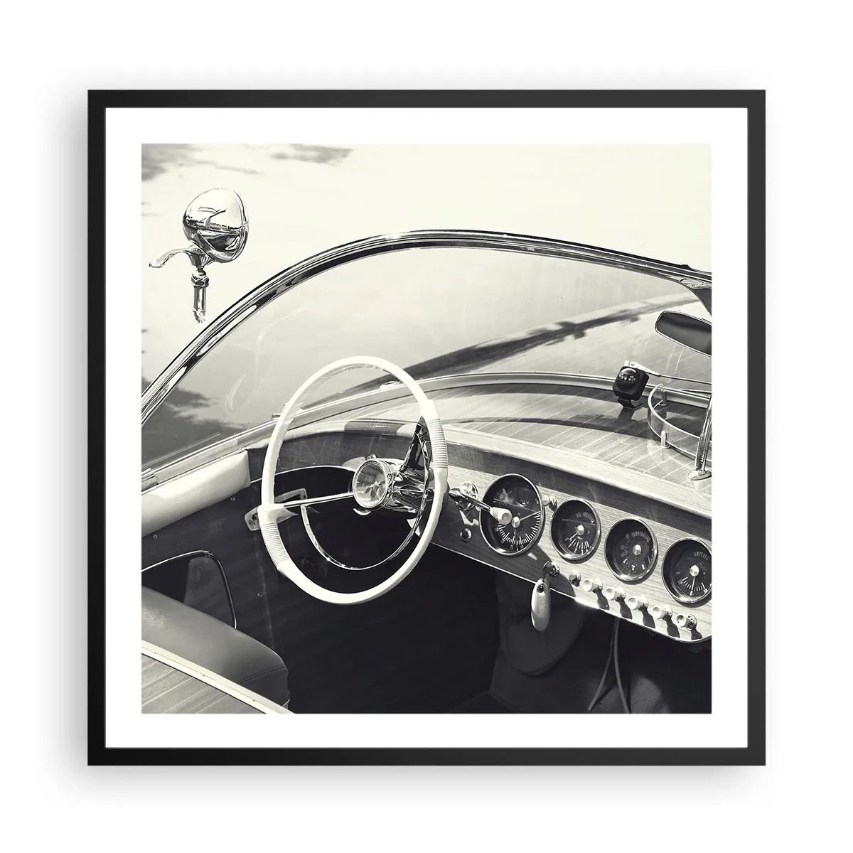 Plakát v černém rámu - Počasí pro bohaté - 60x60 cm