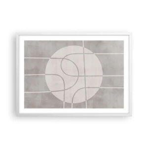 Plakát v bílém rámu - Kruhově a přímo - 70x50 cm