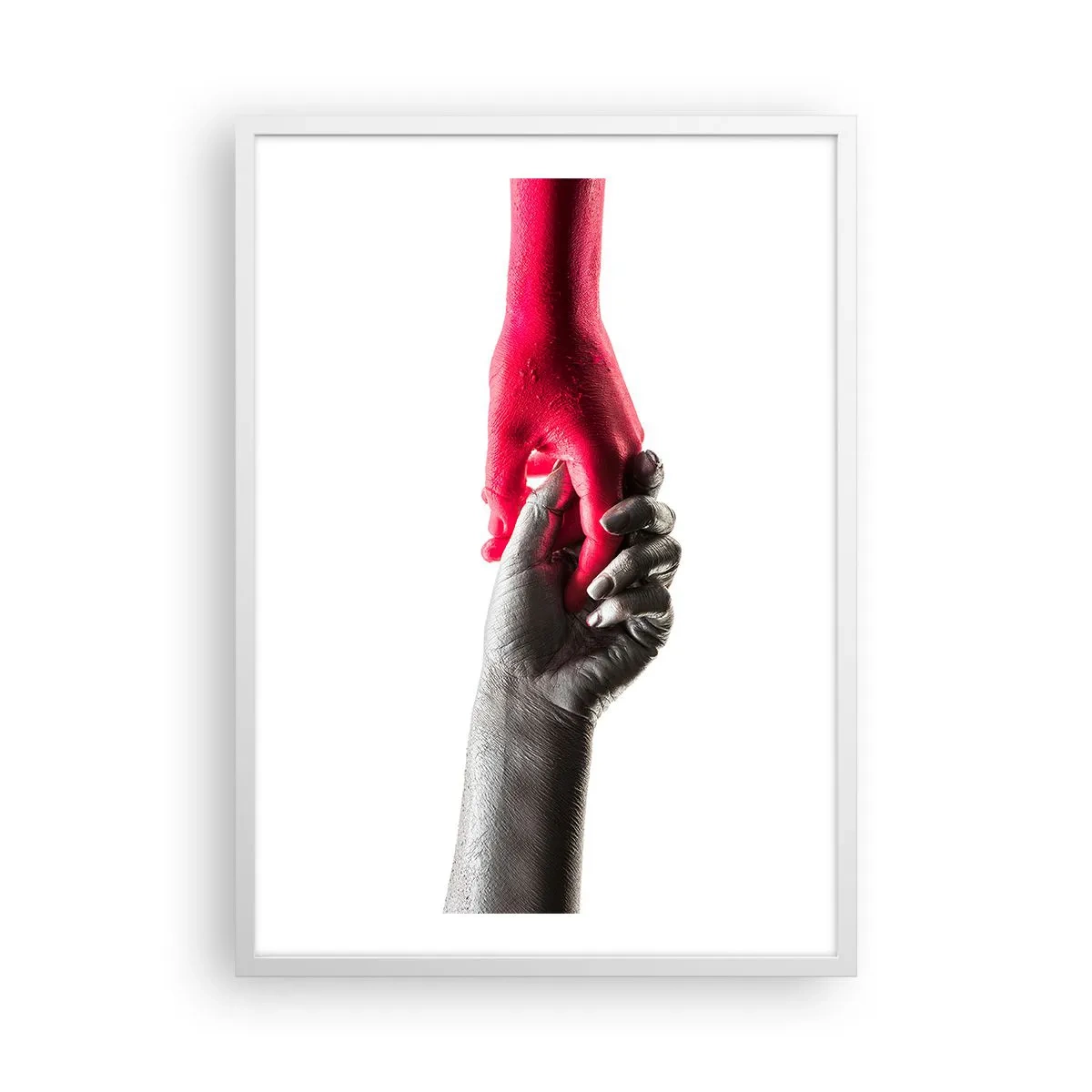 Plakát v bílém rámu - Spolu i když jsme odlišní - 50x70 cm