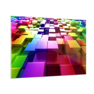 Obraz na skle - Op-artové společně v týmu - 100x70 cm