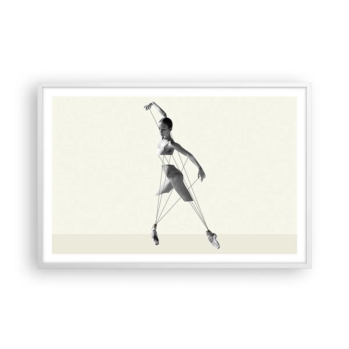 Plakát v bílém rámu - V divadle světa - 91x61 cm