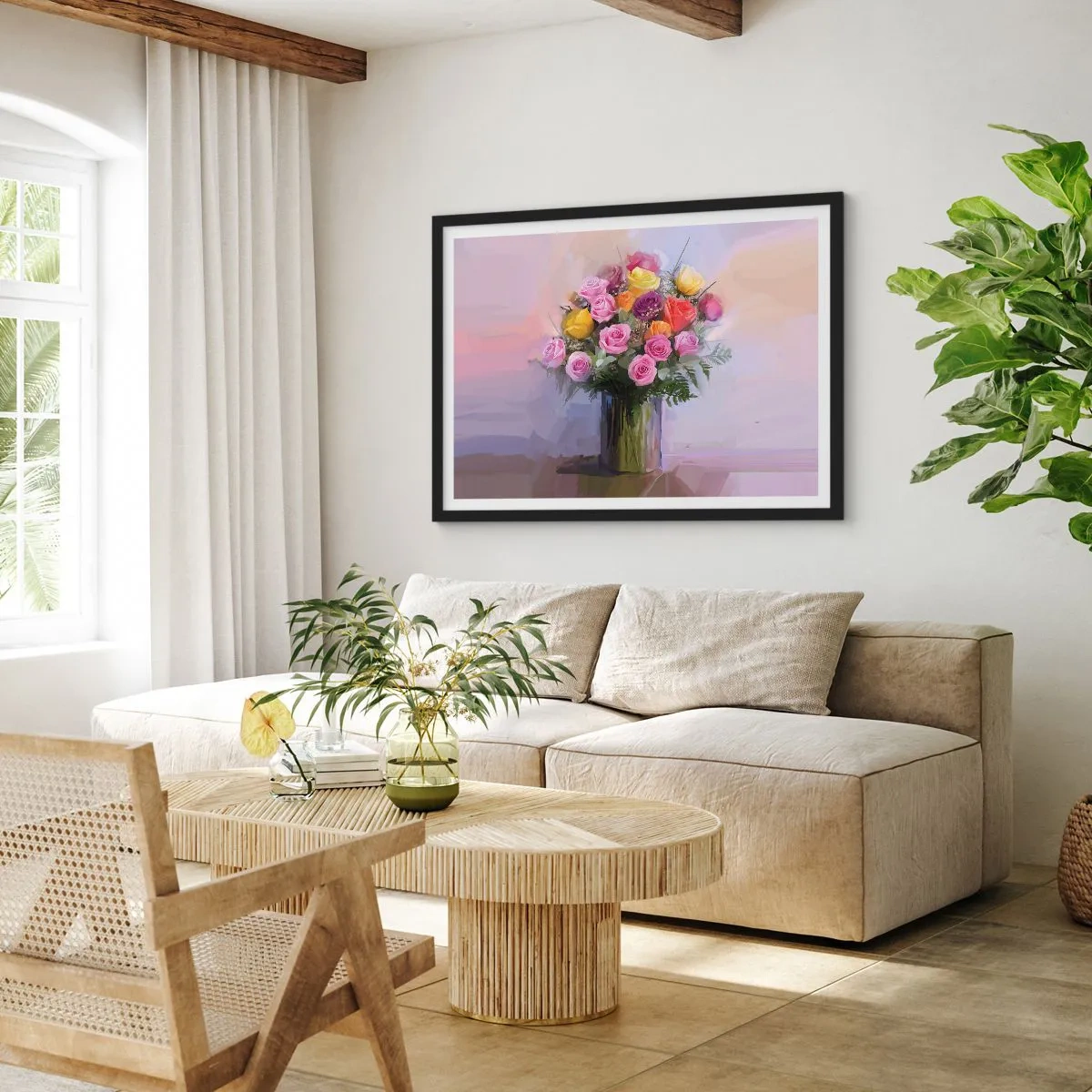 Plakát v černém rámu - Zachycená krása - 100x70 cm