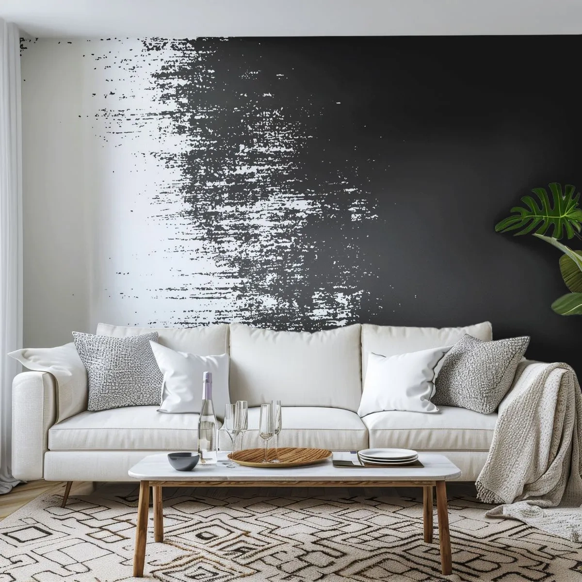 Fototapeta Samolepicí Deluxe Sticker - Vítězem se stává… - Abstrakce, Kus, Černý a bílý - 250x175 cm