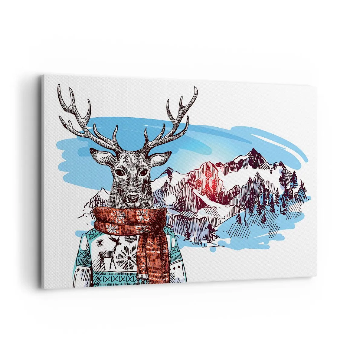 Obraz na plátně - Ani jelen nemrzne - 100x70 cm