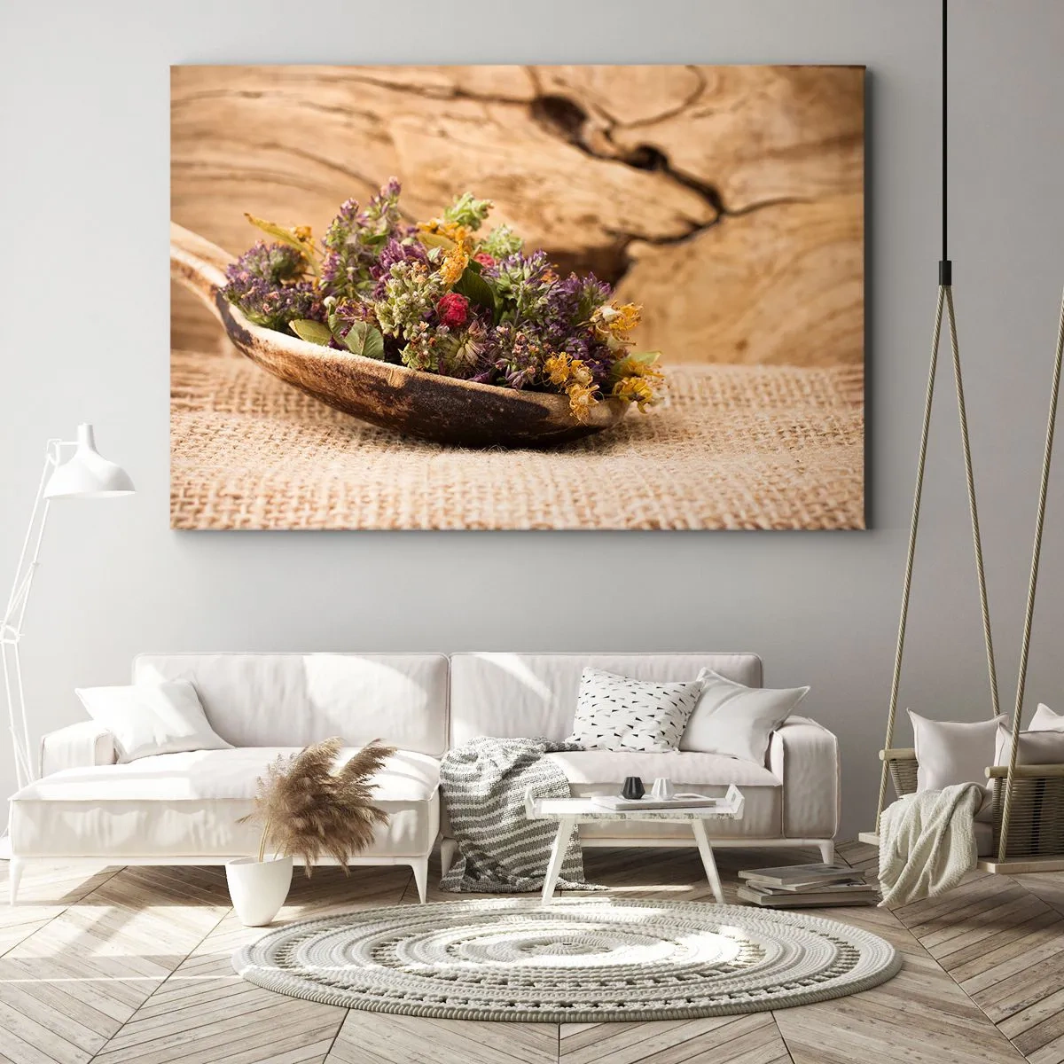 Obraz na plátně - Barevné kvítí a voňavé bylinky - 120x80 cm