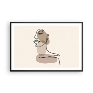 Plakát v černém rámu - Určitá linie krásy - 91x61 cm