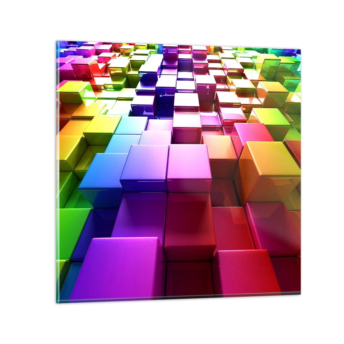 Obraz na skle - Op-artové společně v týmu - 40x40 cm