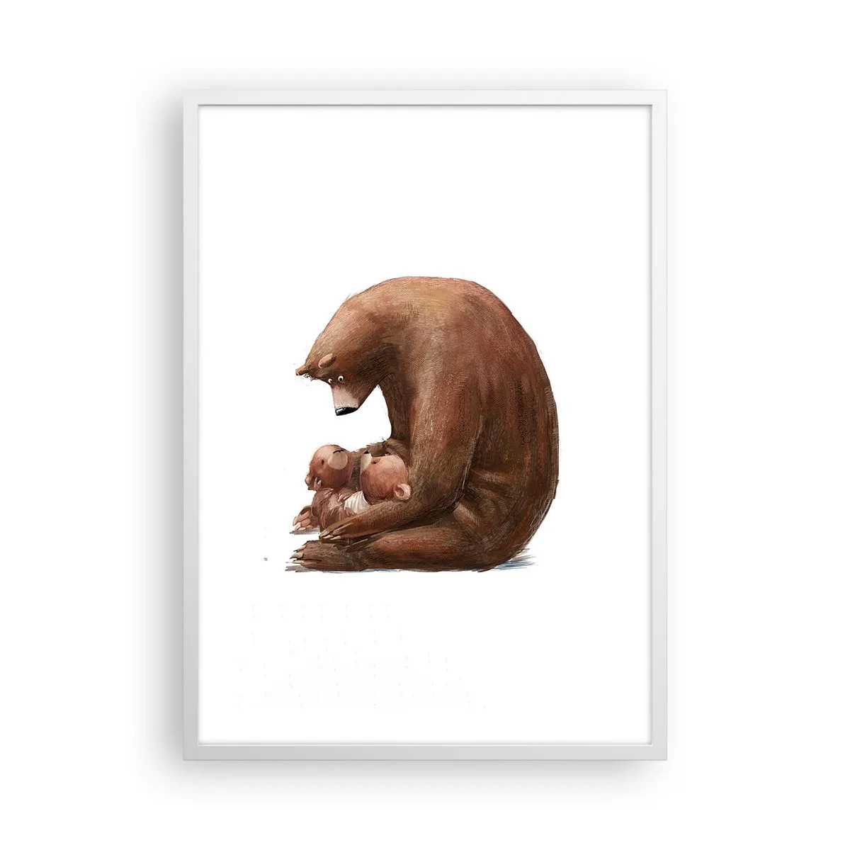 Plakát v bílém rámu - Sladké sny, děti - 50x70 cm