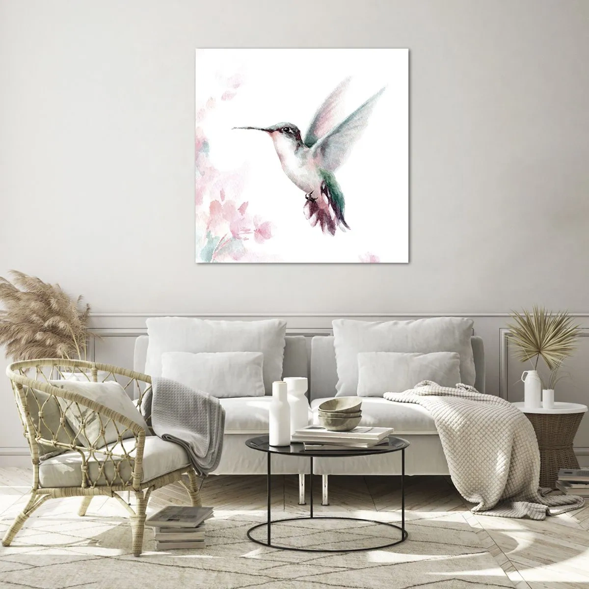 Obraz na skle - Mávání - 60x60 cm