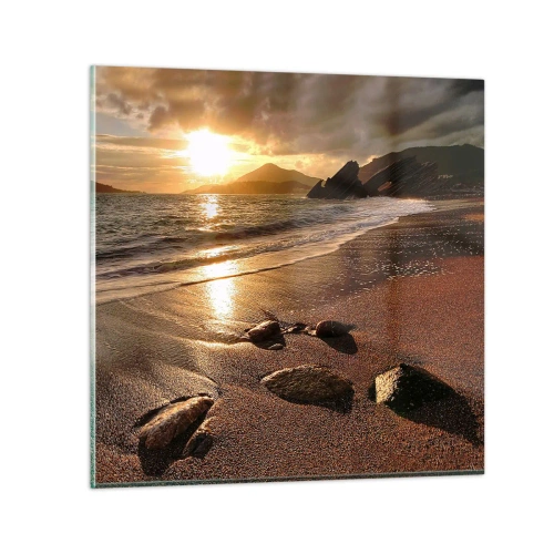 Obraz na skle - Jdi za sluncem k výšinám - 30x30 cm
