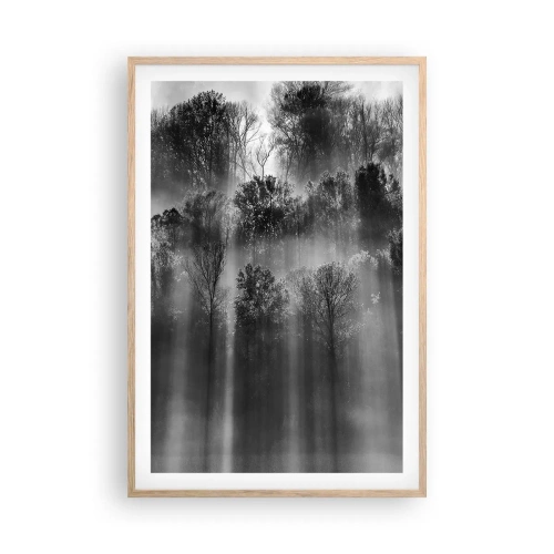 Plakát v rámu světlý dub - V paprscích světla - 61x91 cm