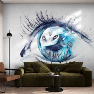 Fototapeta Standard Eco - Z očí do očí s divočinou - Abstrakce, Oko, Sova - 500x350 cm