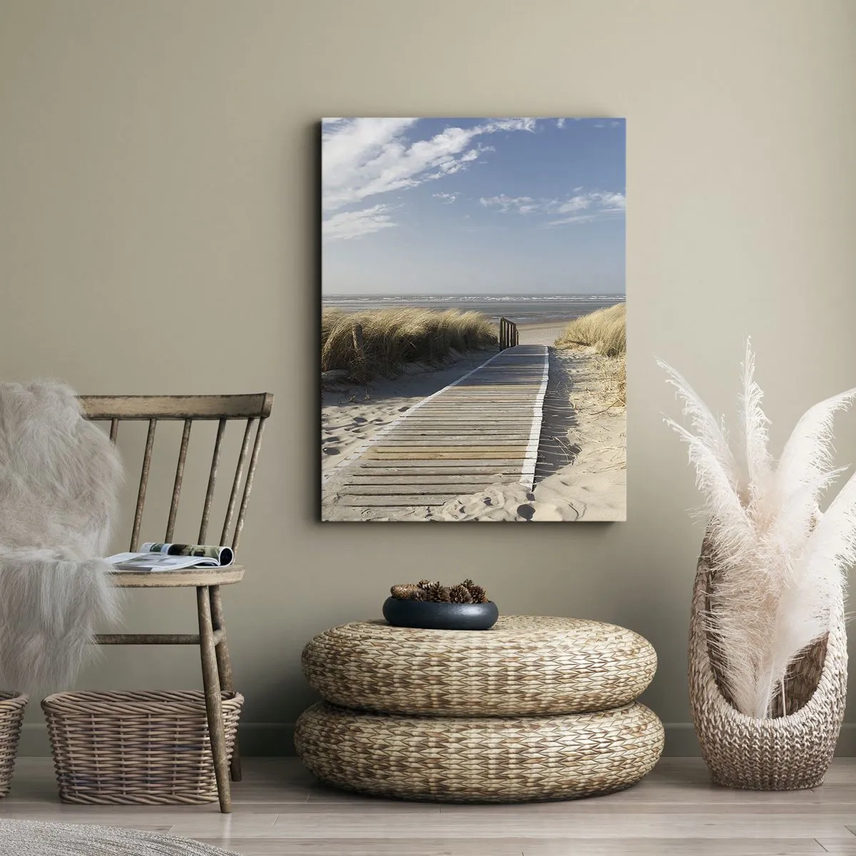 Obraz na plátně - Za dunou, v šumění trávy - 55x100 cm