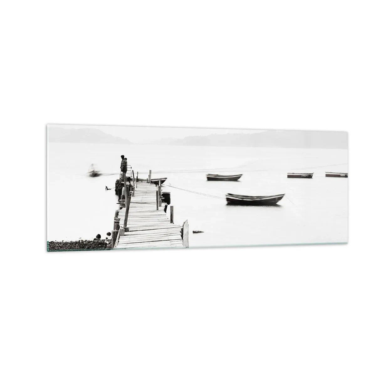 Obraz na skle - U tiché a čisté vody - 140x50 cm