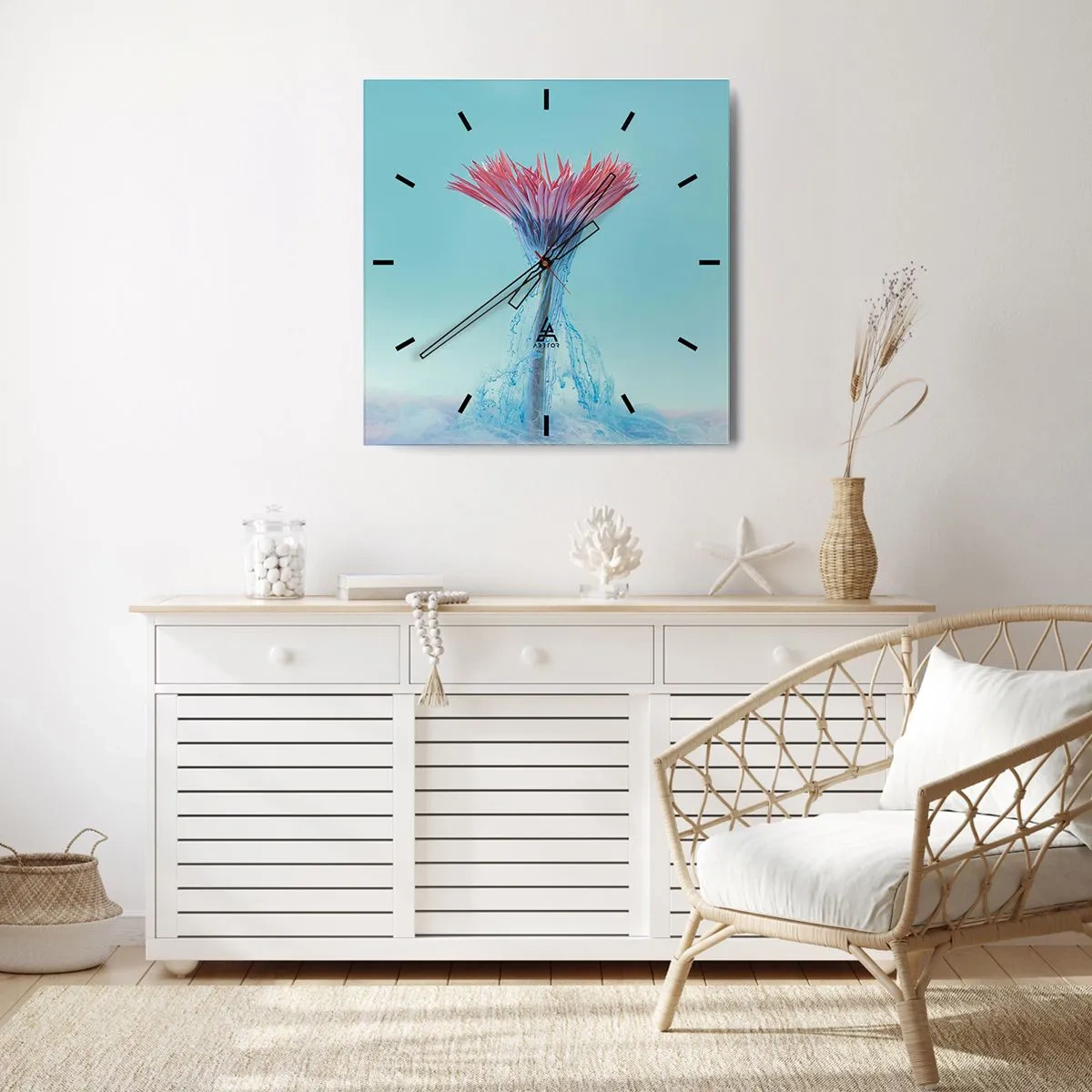 Nástěnné hodiny - V osvěžujícím objetí - 30x30 cm