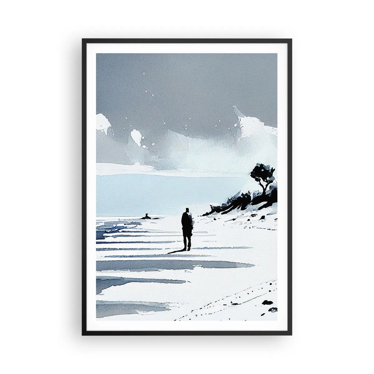 Plakát v černém rámu - O samotě - 70x100 cm