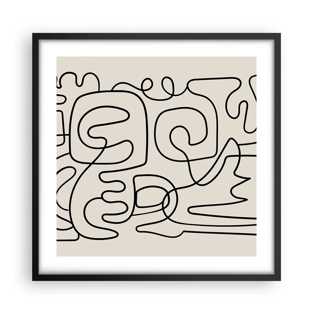 Plakát v černém rámu - Podle stopy - 50x50 cm