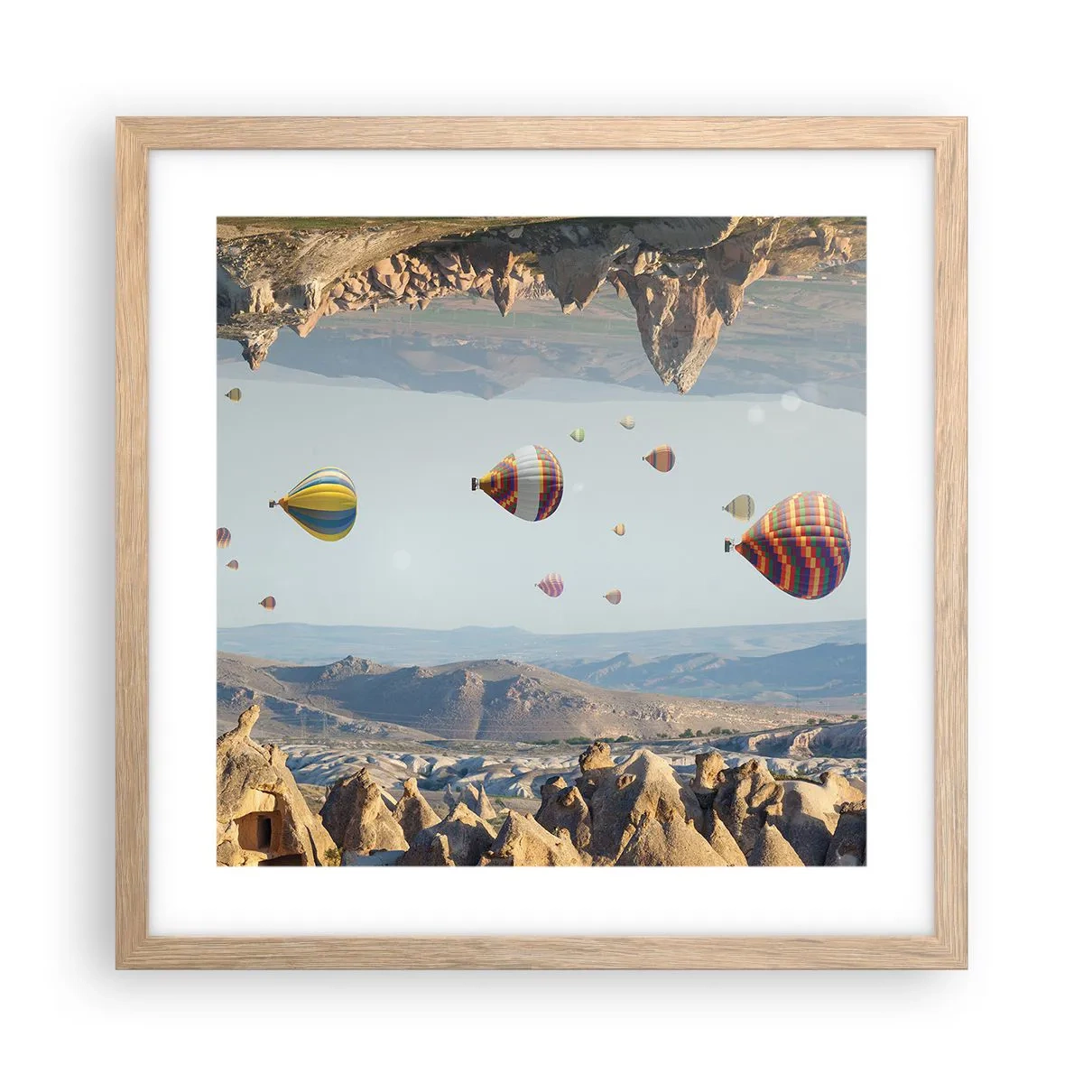 Plakát v rámu světlý dub - Zde je možné vše - 40x40 cm