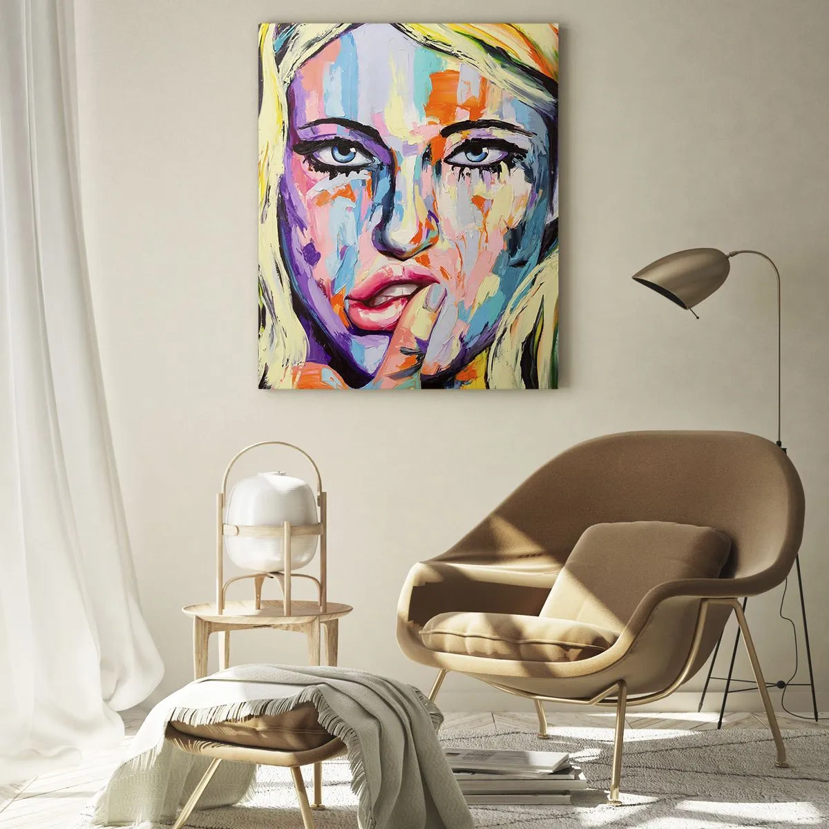 Obraz na skle - Podívej se jí přímo do očí - 50x70 cm