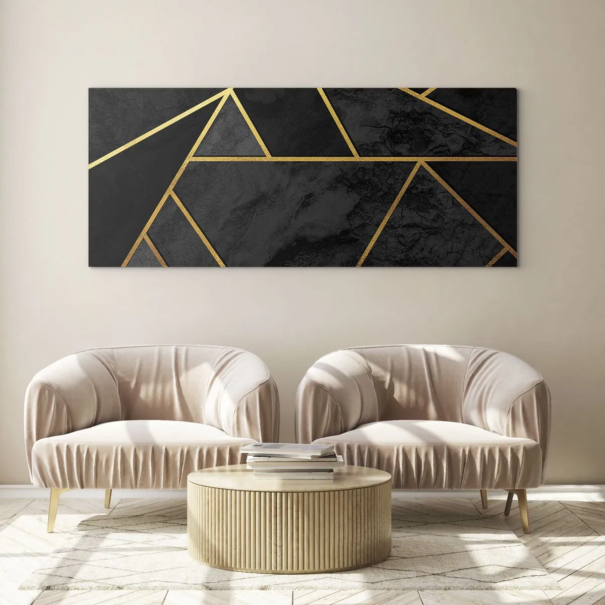 Obraz na skle - Temnota a světlo - 90x30 cm