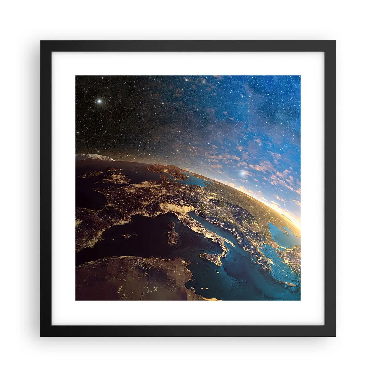 Plakát v černém rámu - Podívejme se na sebe s odstupem - 40x40 cm