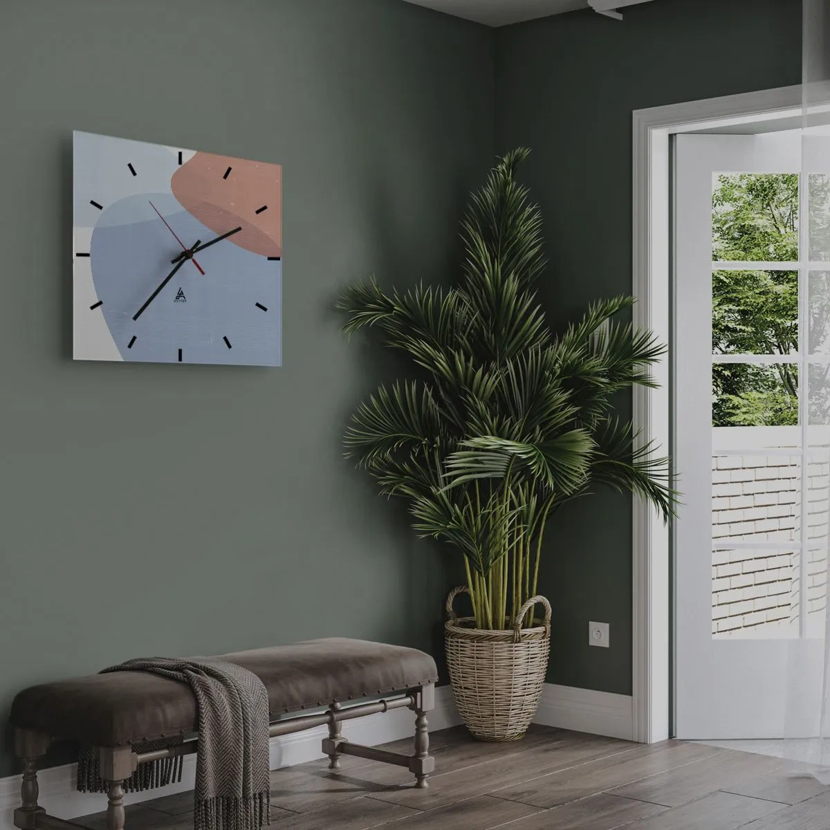 Nástěnné hodiny - Pastelové vztahy - 40x40 cm