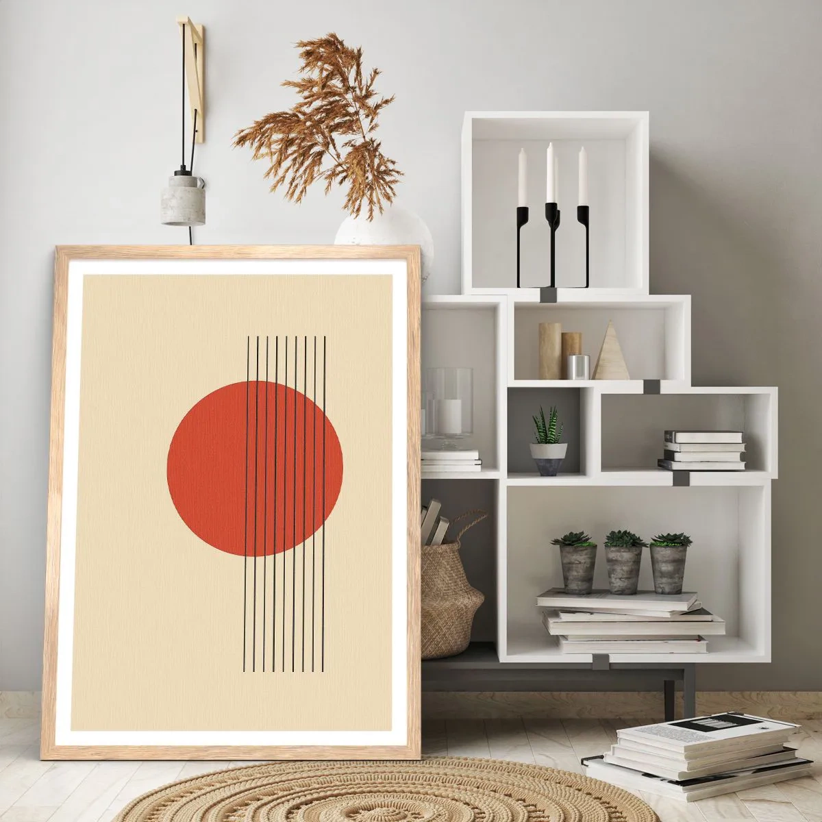 Plakát v rámu světlý dub - Pořád dokola - 61x91 cm